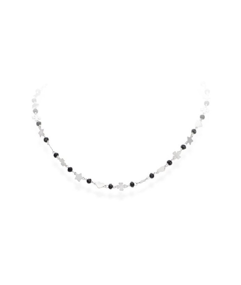 Amen - Collana quadrifoglio stella cuore CLCQSBN