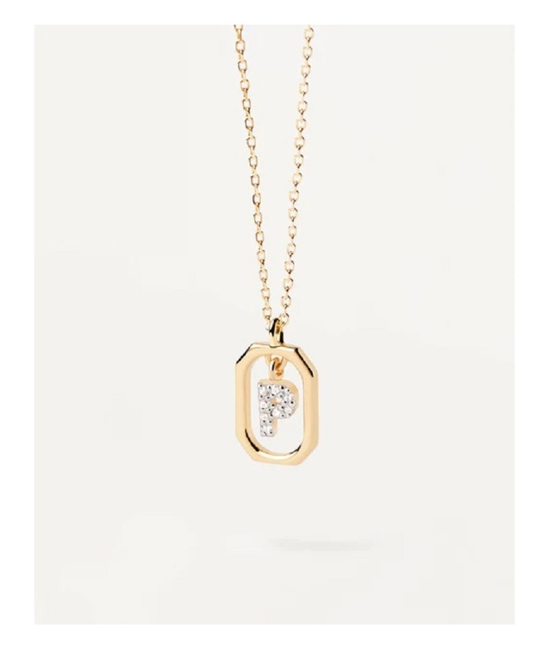 PDPaola - Collana lettera mini Gold P