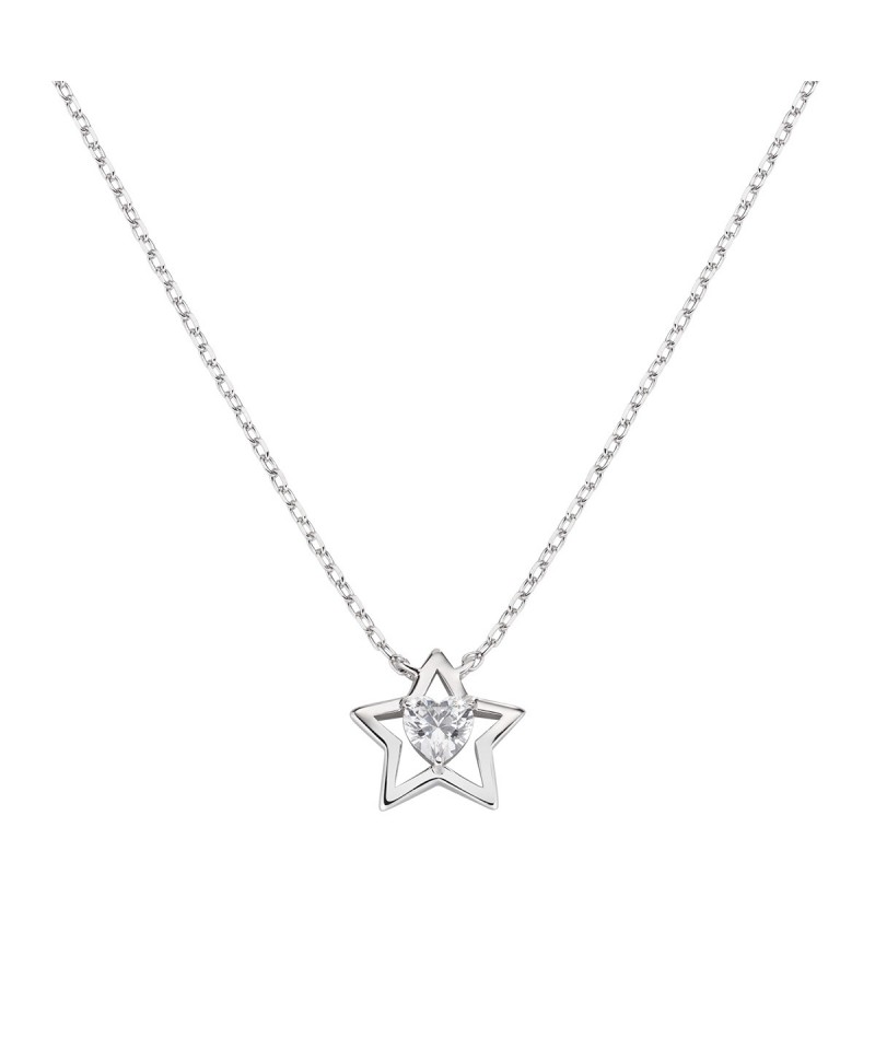 Amen - Collana Stella con Cuore in Zircone CLSTHBBZ