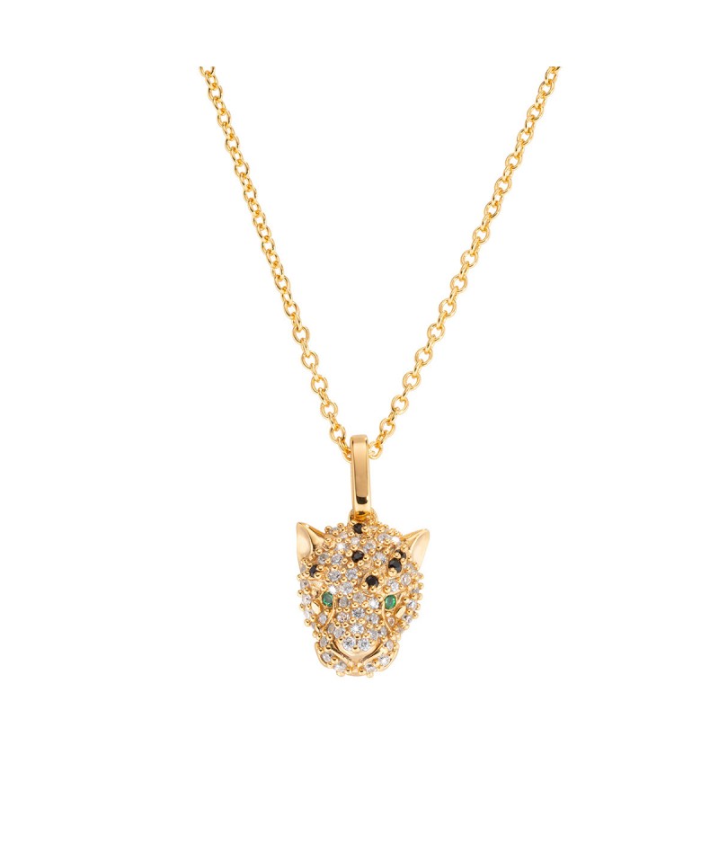 Amen - Collana Pantera dorata con Zirconi CLPLEGBNVZ