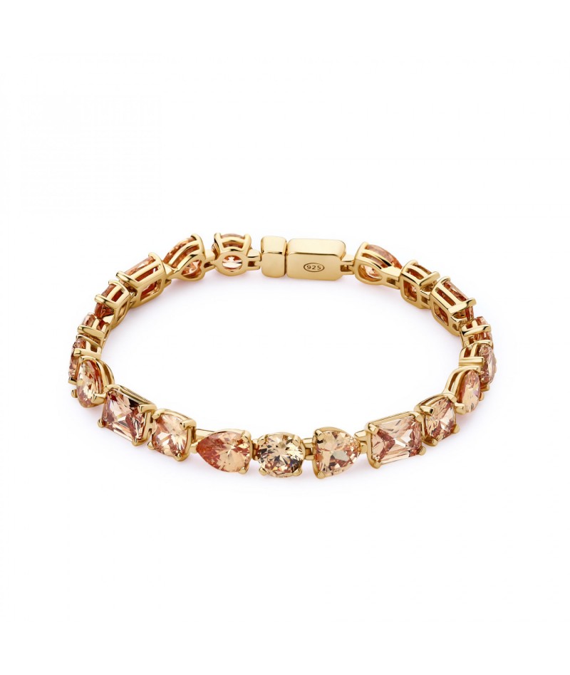 Rosato - Bracciale Gemma dorato zirconi champagne RZGE13