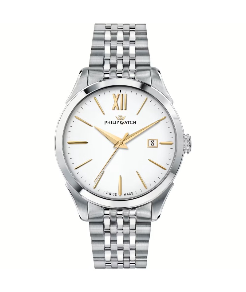 PHILIP WATCH - Caribe Roma Bianco indici oro 41mm...
