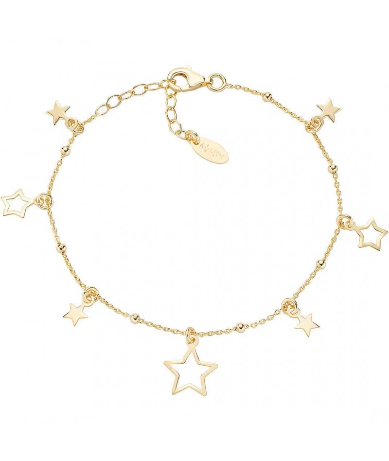 Amen - Bracciale dorato con stelle BRMSTVG1