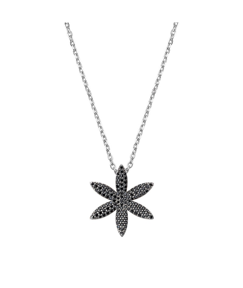 Amen - Collana Fiore della Vita zirconi neri CLFLLIBNZ3