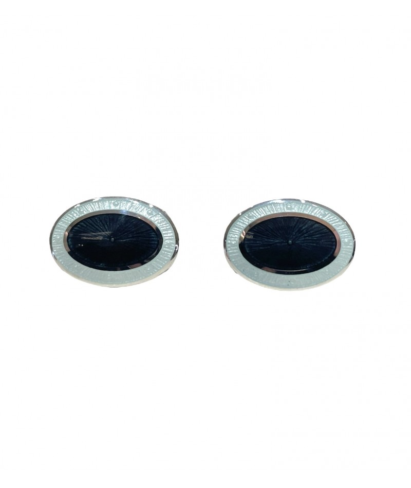 Antorà - Gemelli ovali argento e smalto 503