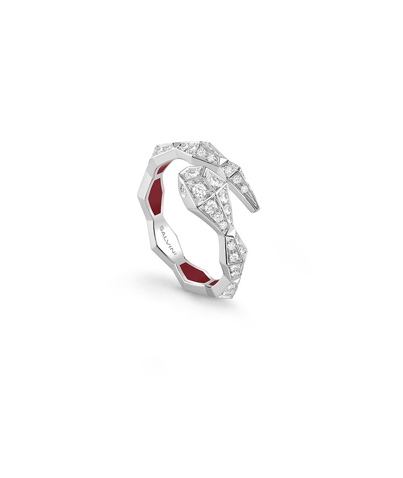 Salvini - Anello serpente oro bianco e diamanti 20094843
