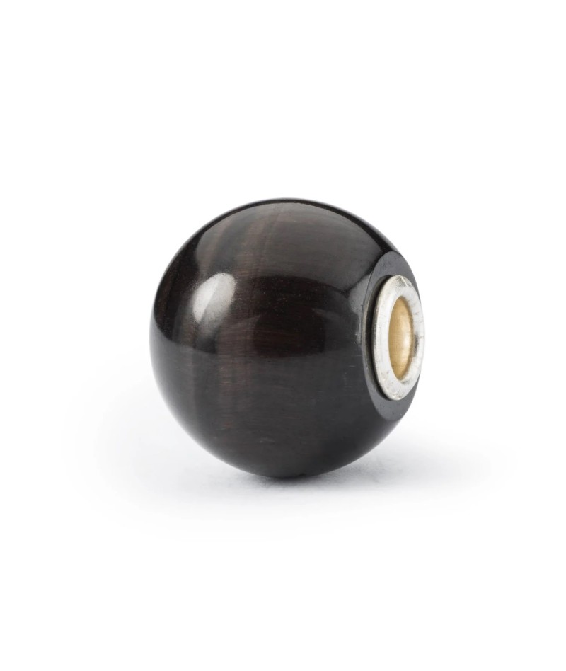 Trollbeads - Occhio di gatto nero rotondo TSTBE-10019