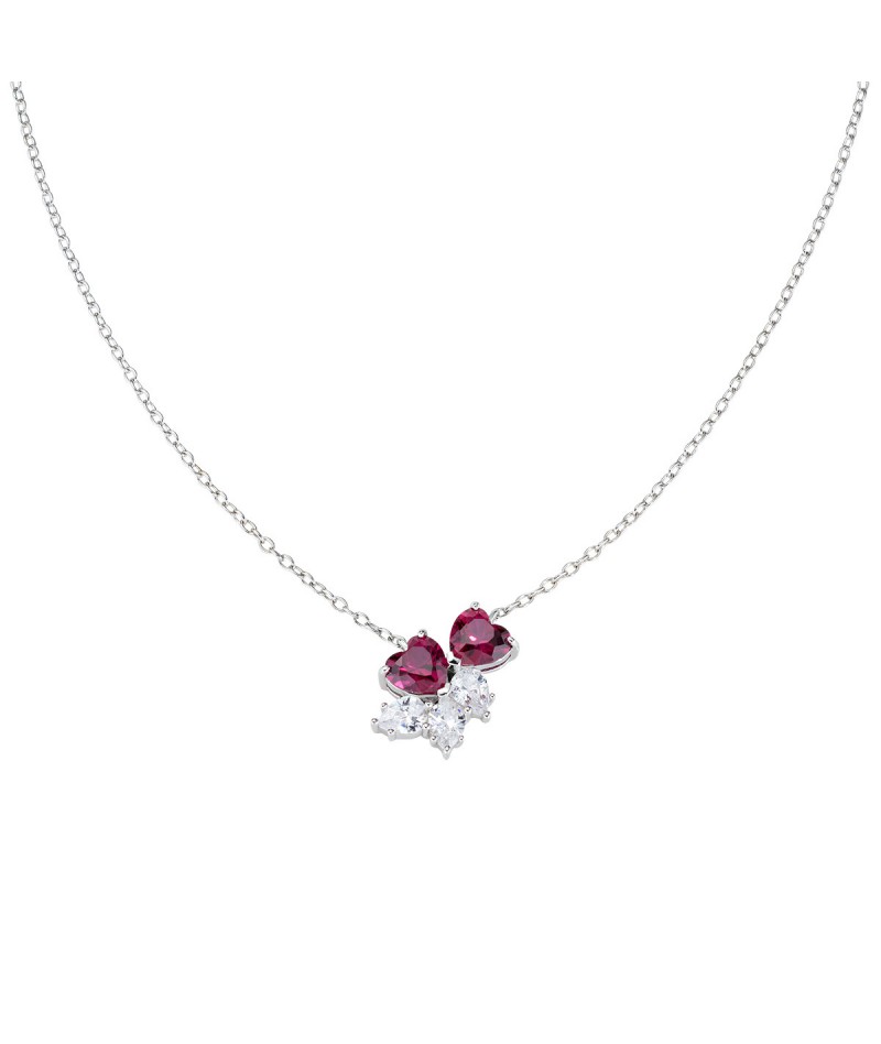 Amen - Collana con Cuori Rubino CL2HHBRBZ