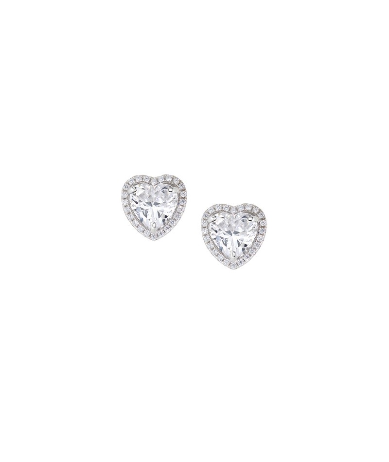Amen - Orecchini Big Diamonds Cuore Bianco ETIHBBBZ