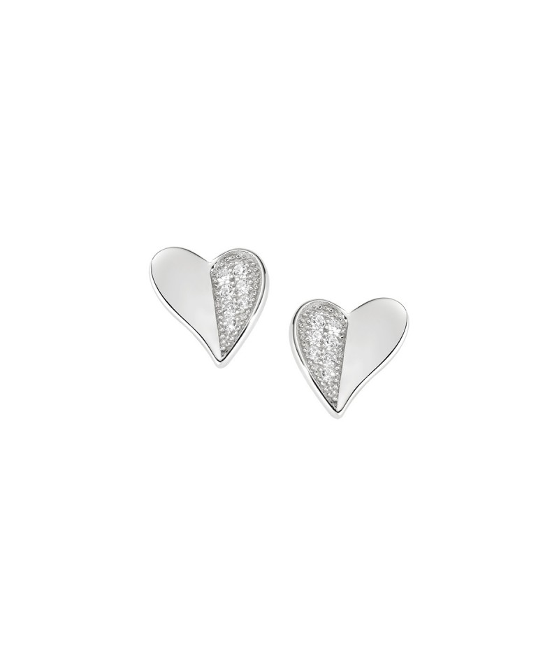 Amen - Orecchini Cuore Argento e Zirconi EHLBBZ