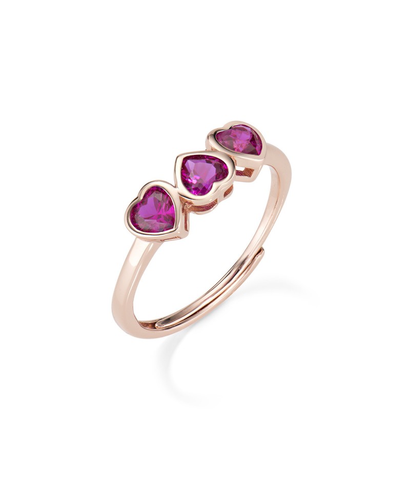 Amen - Anello Tre Cuori Rubino AN3CURRZ-2