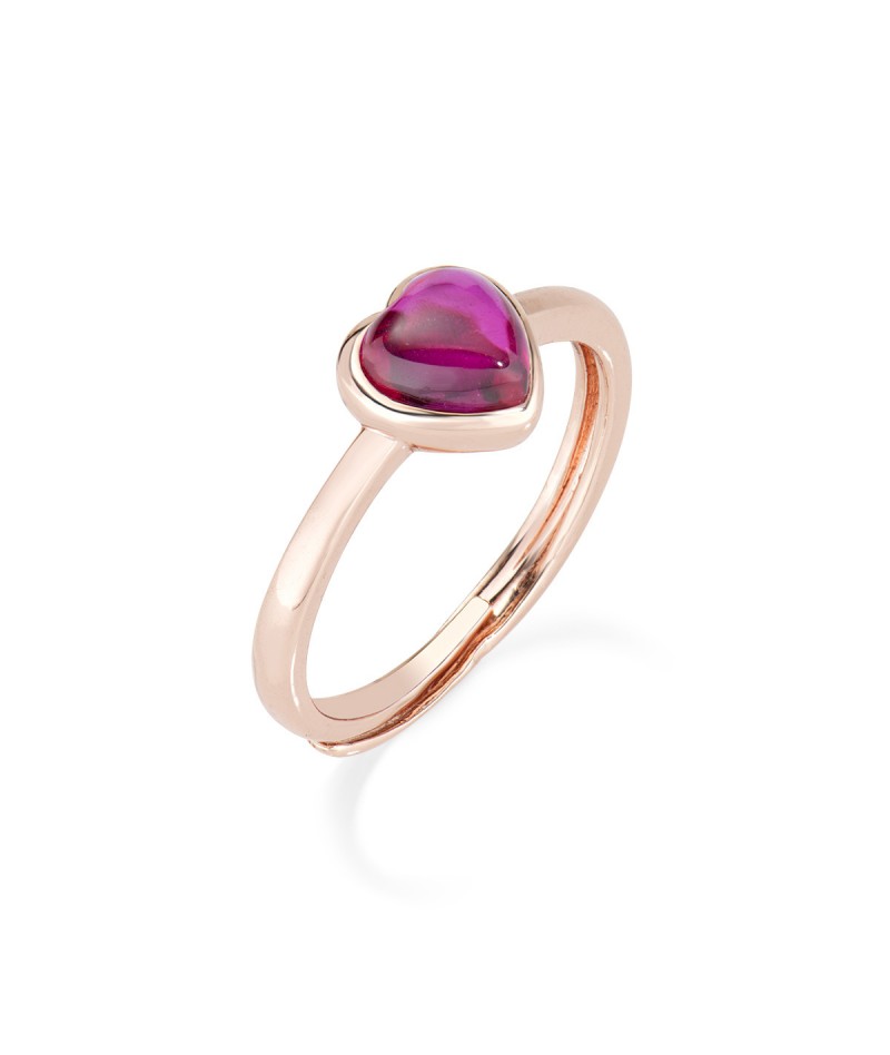 Amen - Anello rosè Cuore Bombato ANCUBRR-3
