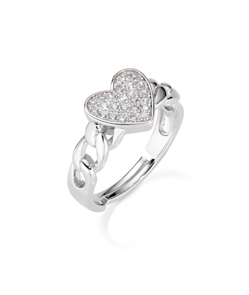 Amen - Anello Cuore con Catena ANCUCABBZ-3