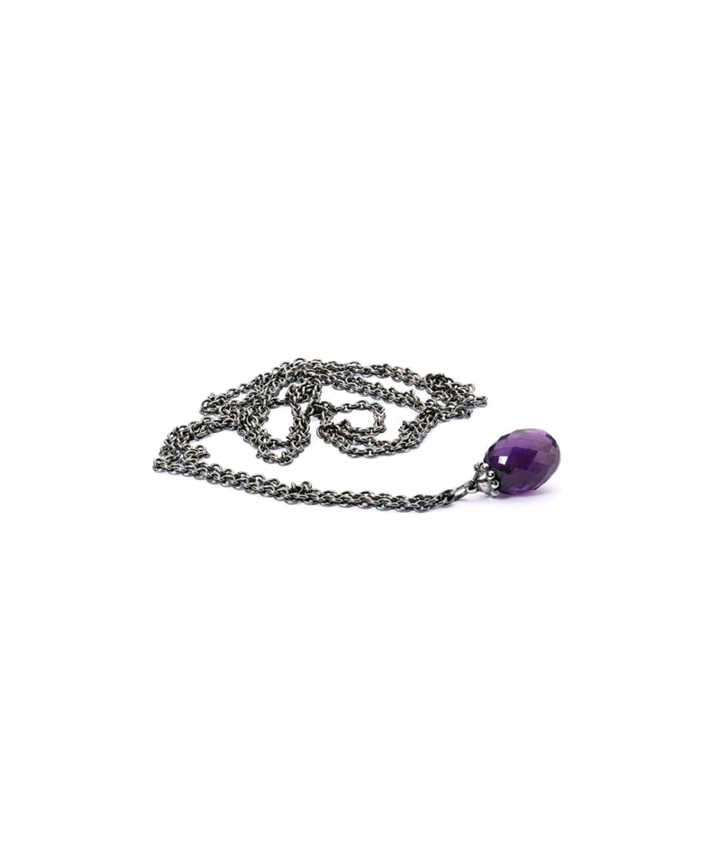 Trollbeads - Collana d'Argento con Ametista 80 cm...