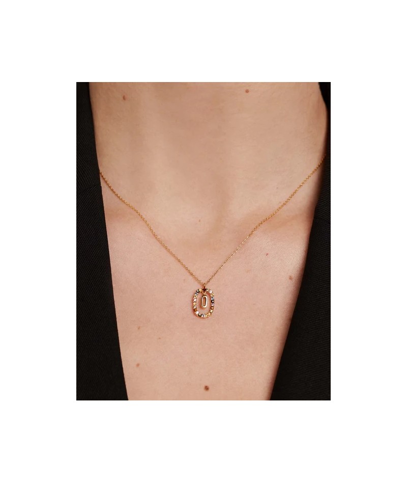 PDPaola - Collana lettera contornata O