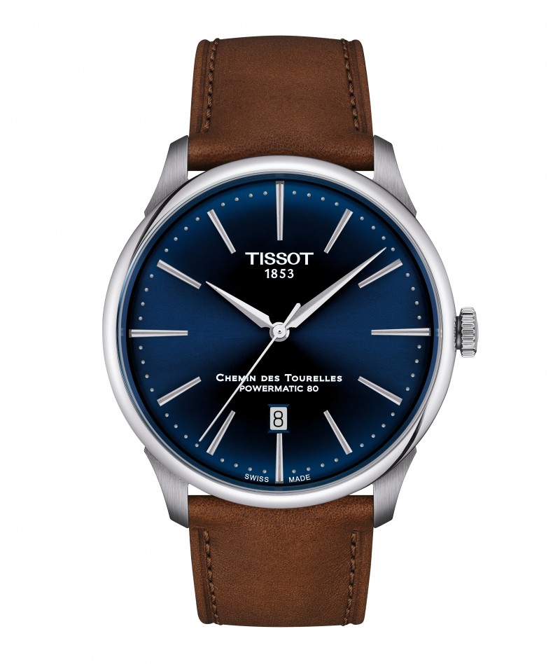 Tissot - Chemin des Tourelles Powermatic 80 42mm Blu...