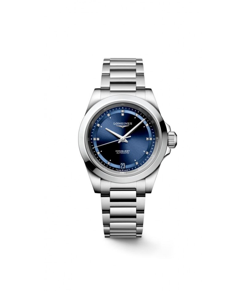 Longines - Conquest Automatico Blu con Diamanti 34mm...