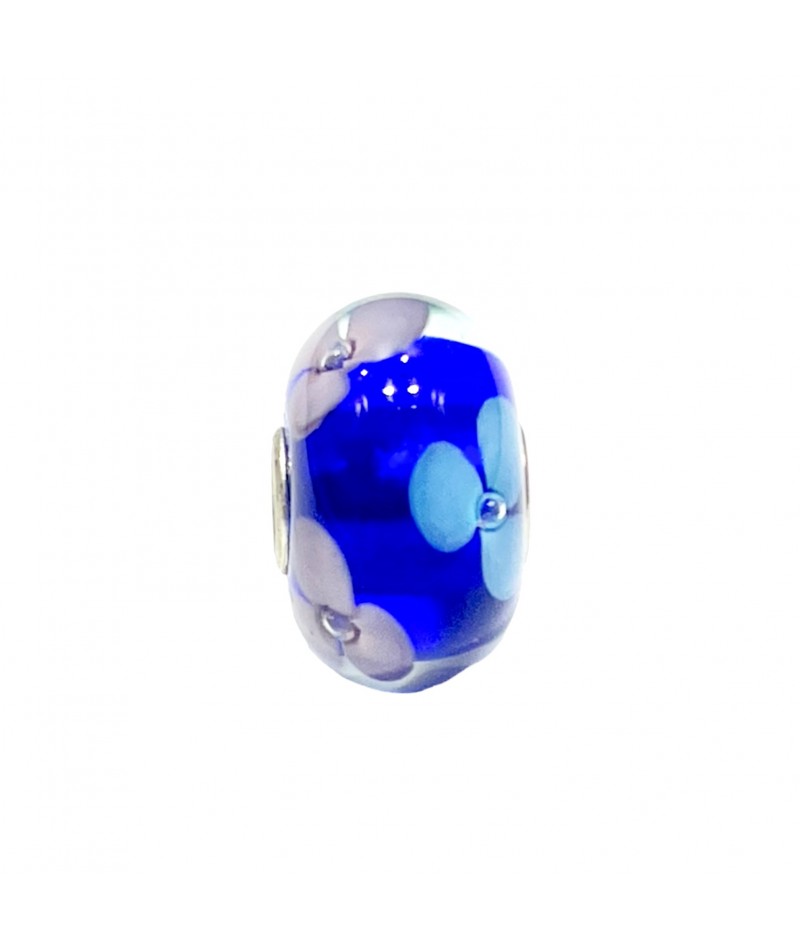 Trollbeads - Beads Unico Blu con Fiori