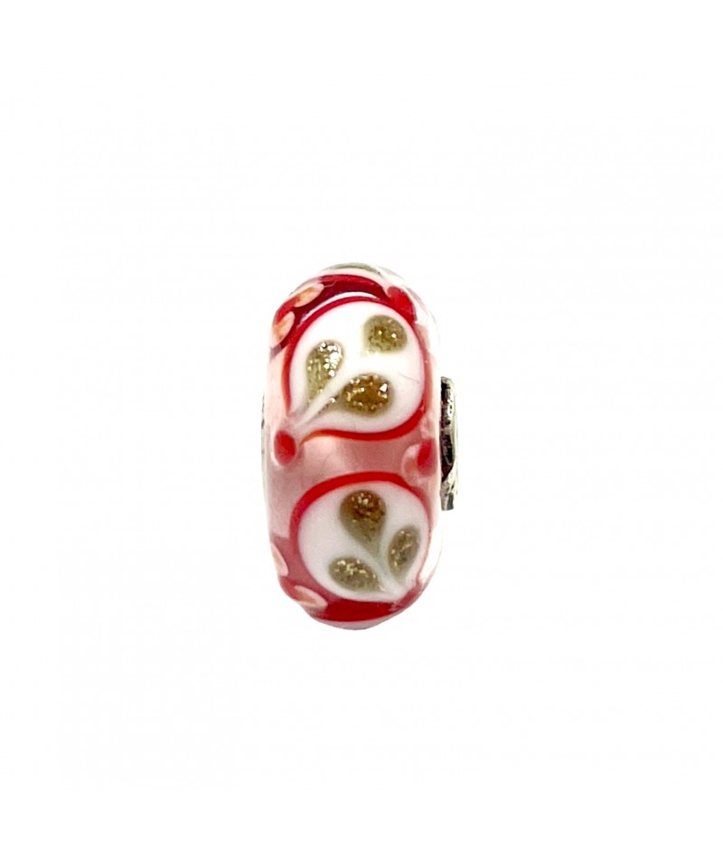 Trollbeads - Beads Unico Bianco Rosso e Oro