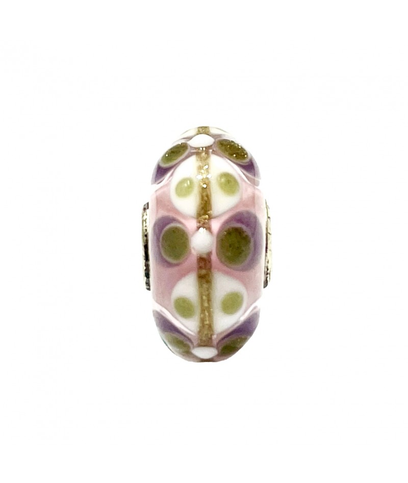 Trollbeads - Beads Unico Rosa Verde e Oro