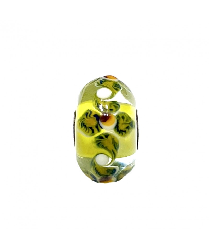Trollbeads - Beads Unico Verde con Fiori