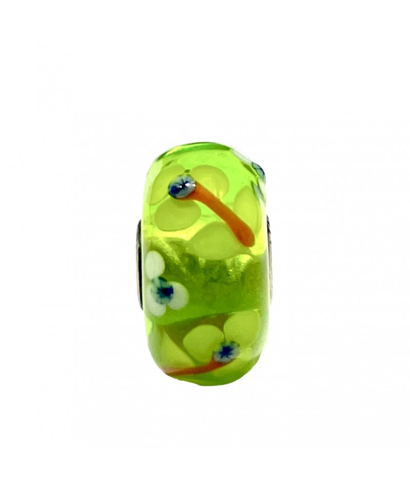 Trollbeads - Beads Unico Verde con fiori