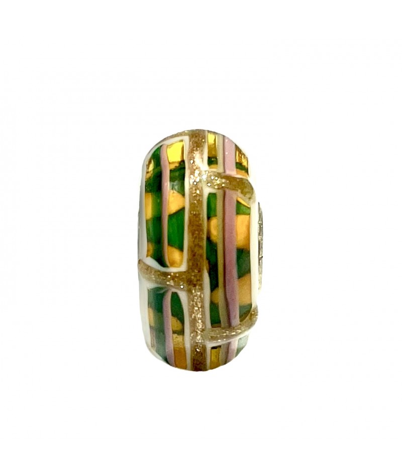 Trollbeads - Beads Unico Giallo, verde, rosa e oro