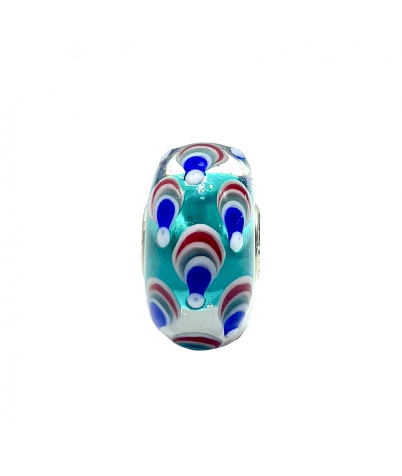 Trollbeads - Beads Unico Azzurro, Blu e Rosso