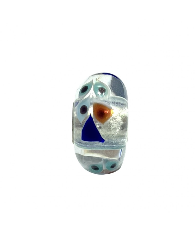Trollbeads - Beads Unico Trasparente, Azzurro e Blu