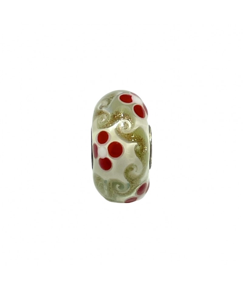 Trollbeads - Beads Unico Bianco, Rosso e Oro