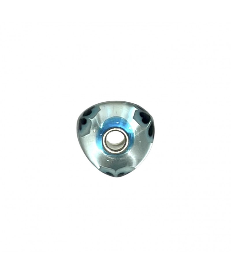 Trollbeads - Beads Unico Trasparente, Azzurro e blu