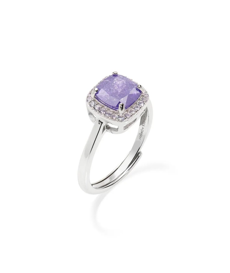 Amen - Anello Creek Stone Viola e Zirconi Lilla RCRQBVILAZ2