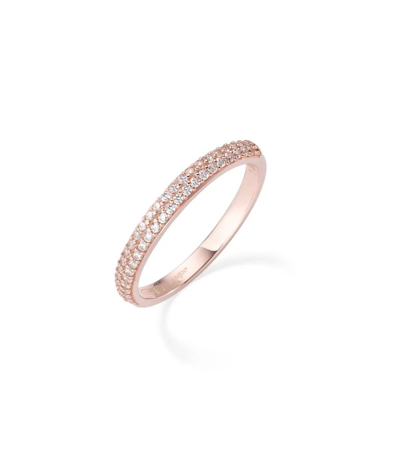 Amen - Anello Fedina rosè con Zirconi Bianchi RPARB-10
