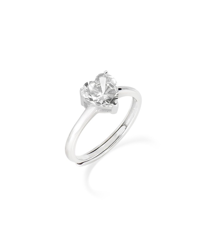 Amen - Anello Ti amo Cuore Bianco RSHBBZ6-3