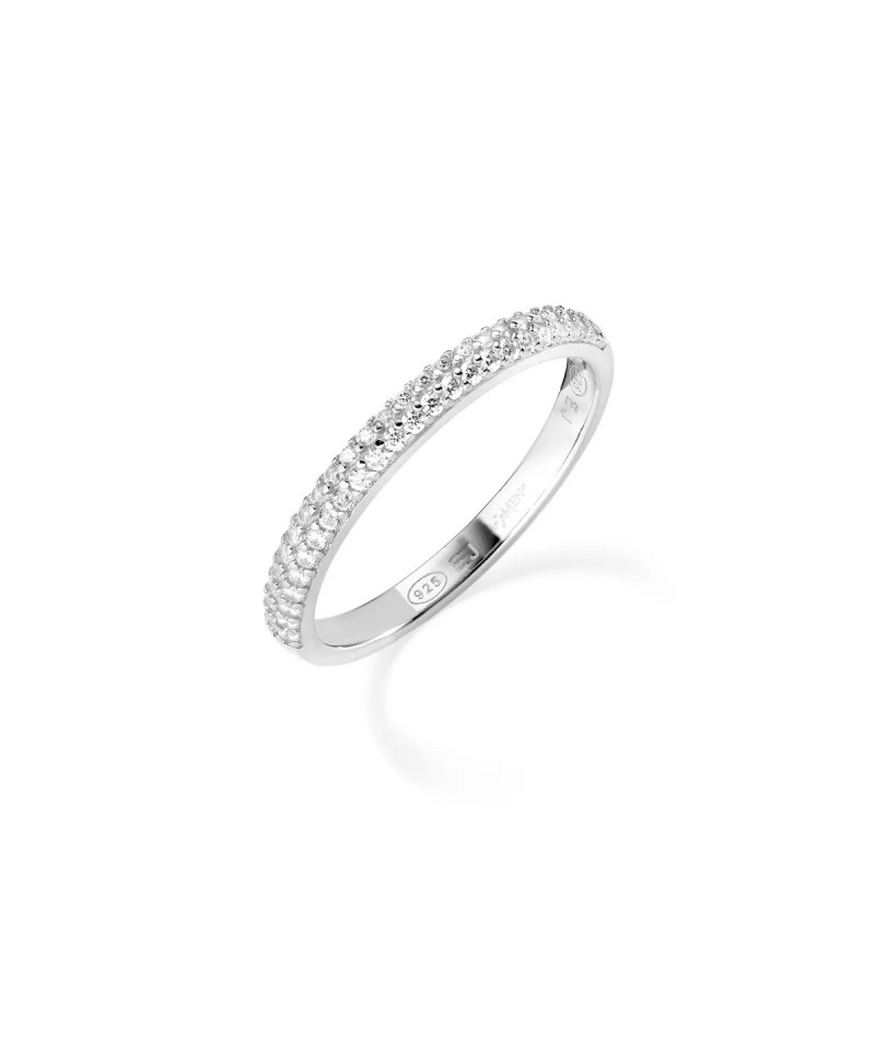 Amen - Anello Fedina con Zirconi Bianchi RPABB-18