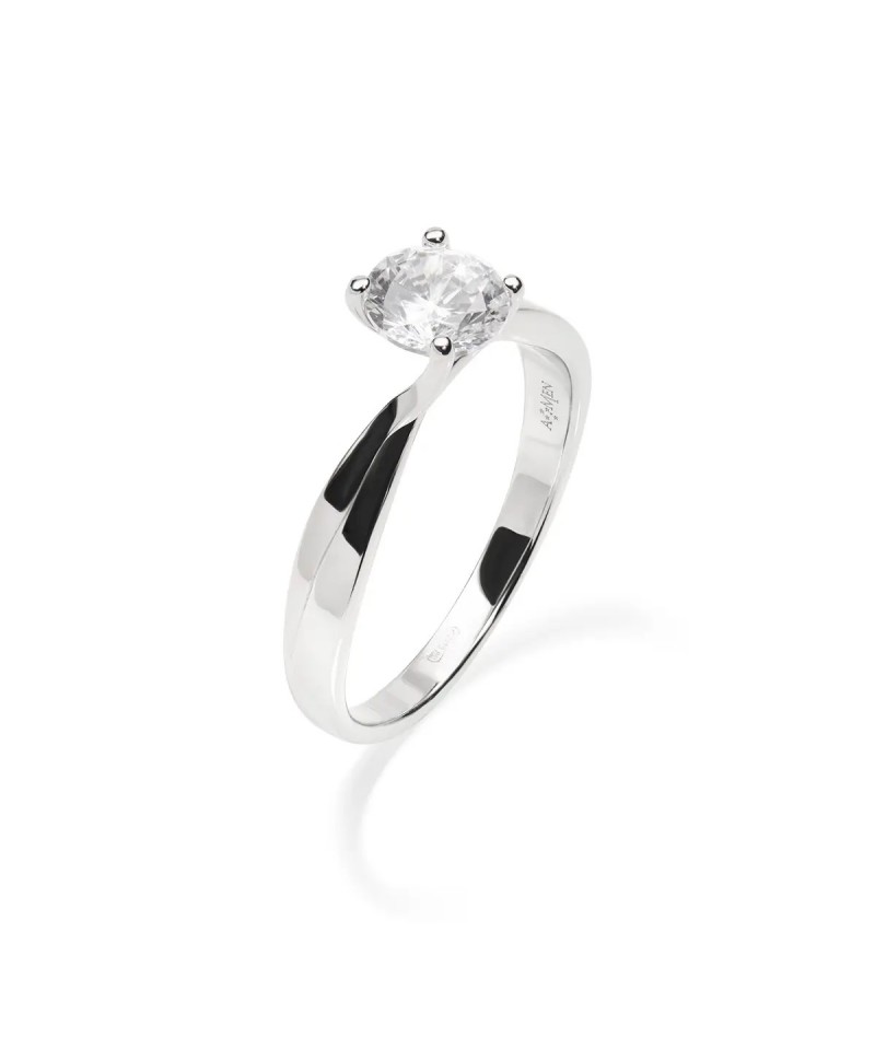Amen - Anello Solitario Zircone 4 mm ANSOVABB40-16