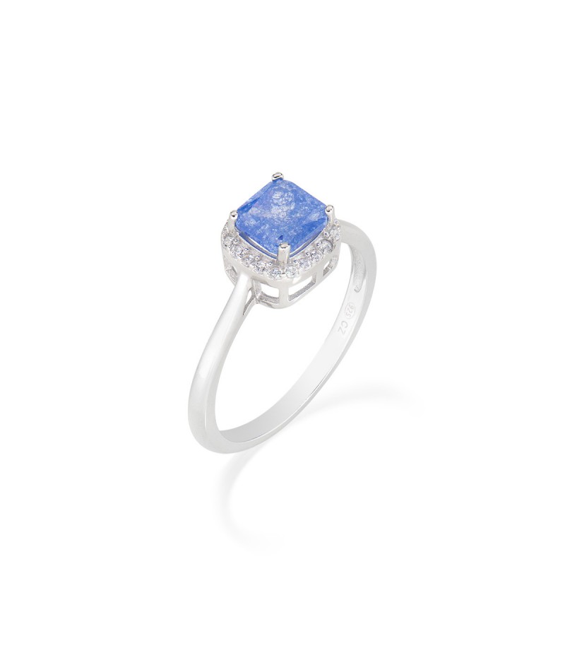 Amen - Anello Creek Stone Blu e Zirconi RCRQBBLBZ3