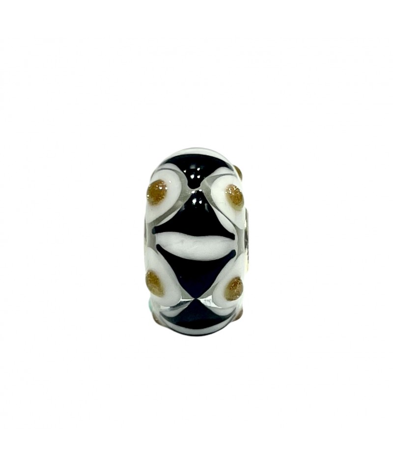 Trollbeads - Beads Unico Bianco, Nero e Oro