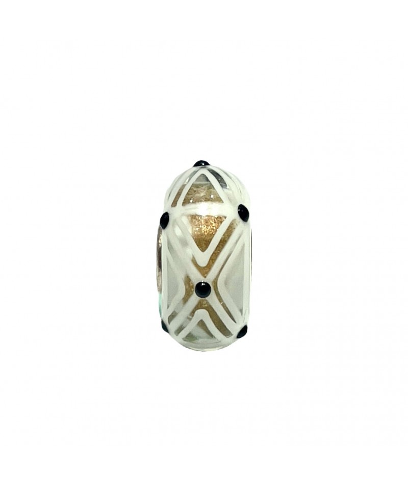 Trollbeads - Beads Unico Bianco, Oro e Nero