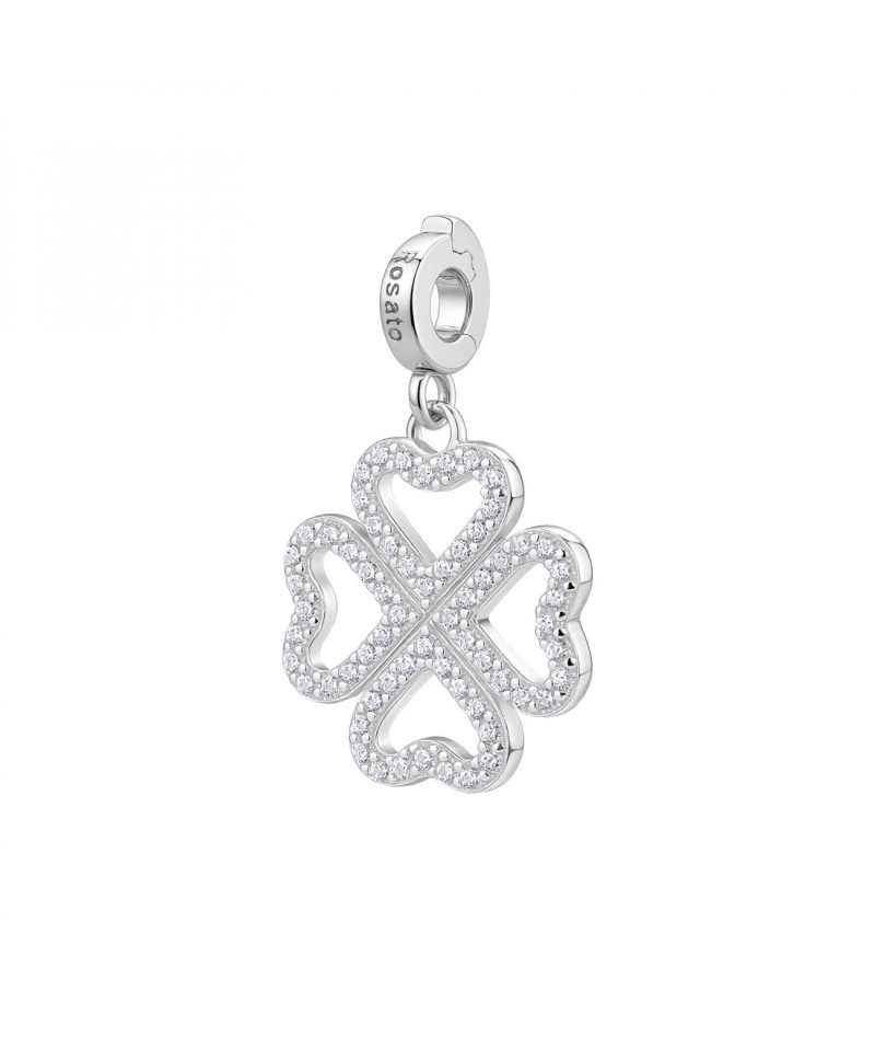 Rosato - Charm Quadrifoglio con zirconi RZ247R