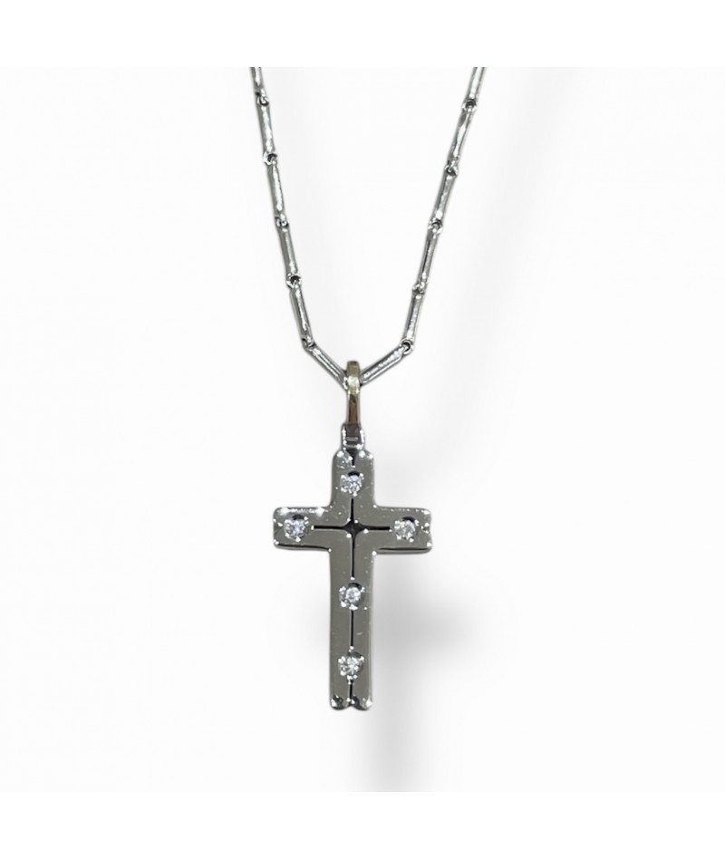 Chimento - Collana Croce con diamanti 3G01778B17500