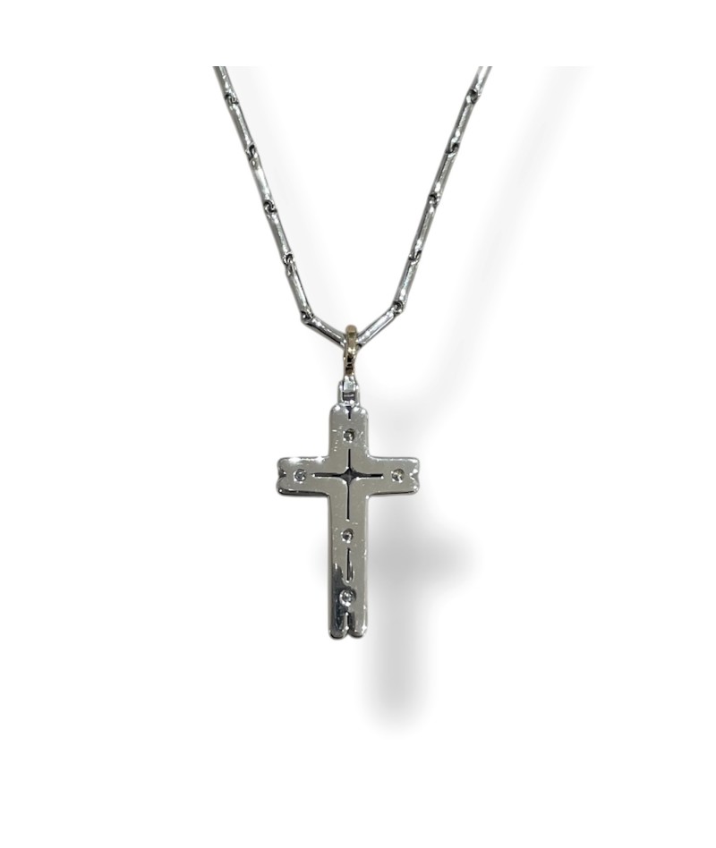 Chimento - Collana Croce con diamanti 3G01778B17500