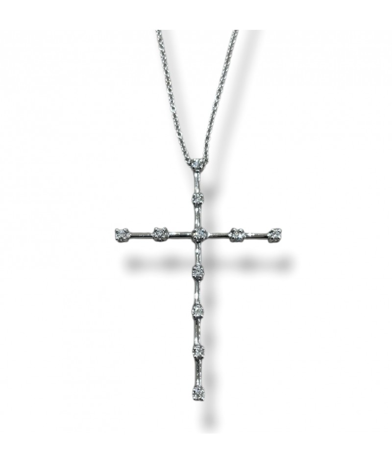 Chimento - Collana Croce con diamanti 1G06603BB5450
