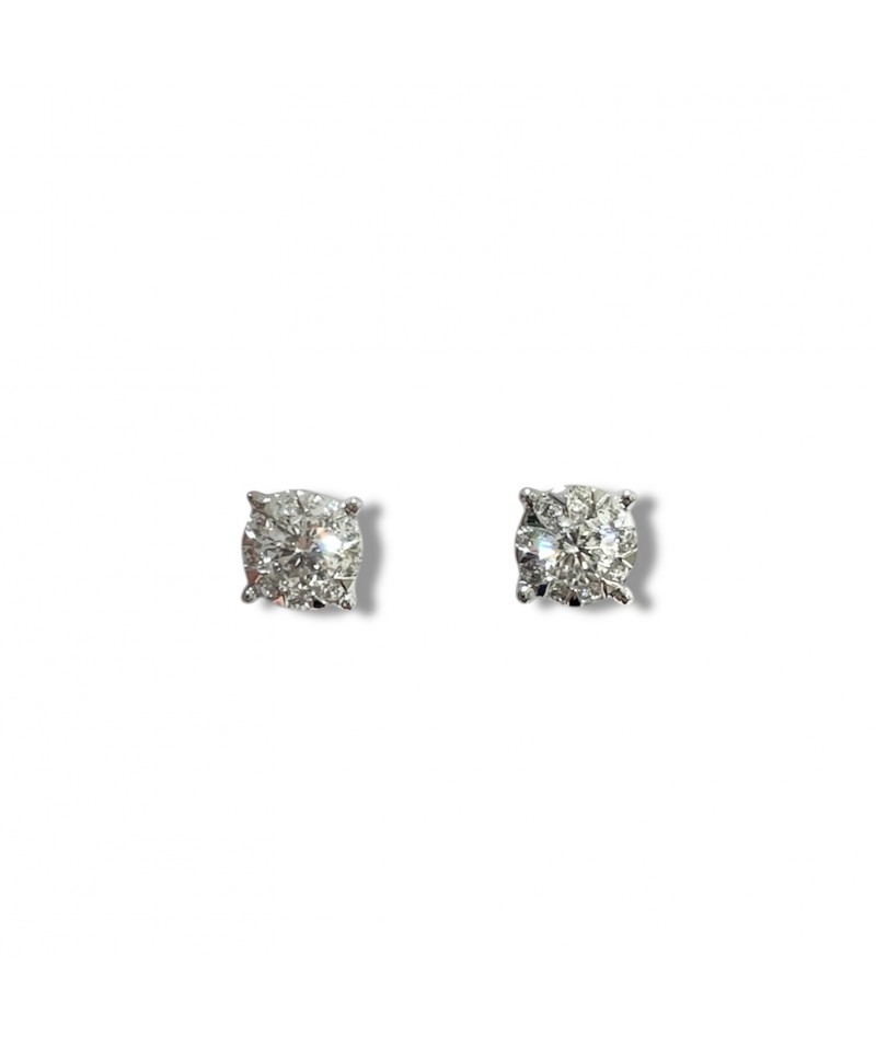 Chimento - Orecchini punto luce oro bianco e diamanti...