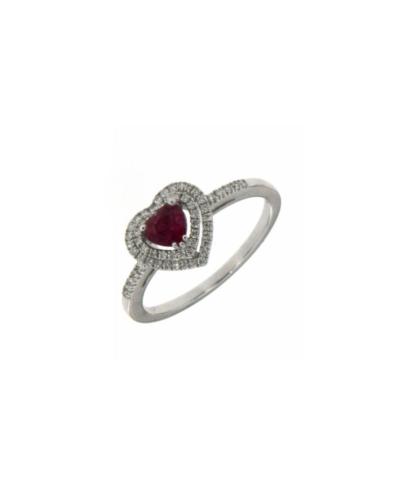 Mirco Visconti - Anello cuore rubino ABA1047/5R