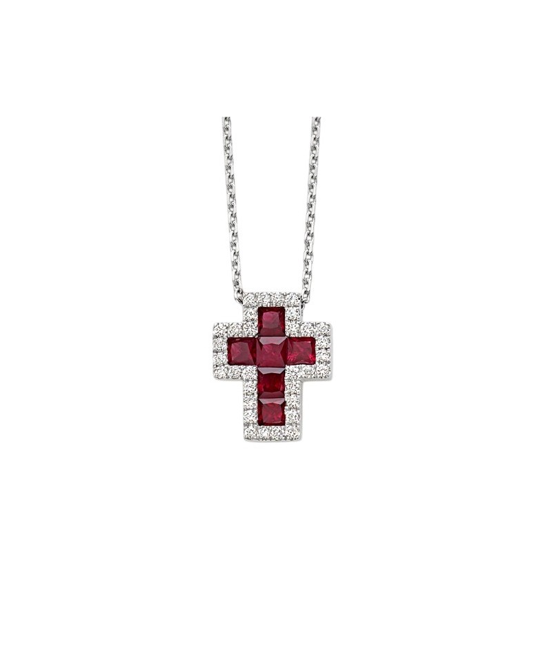 Giorgio Visconti - Collana croce rubini GB35717R