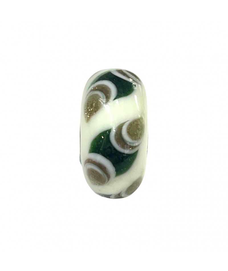 Trollbeads - Beads Unico Bianco, Verde e Oro