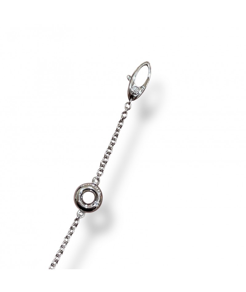 Chimento - Bracciale in oro bianco e rosa cerchi...