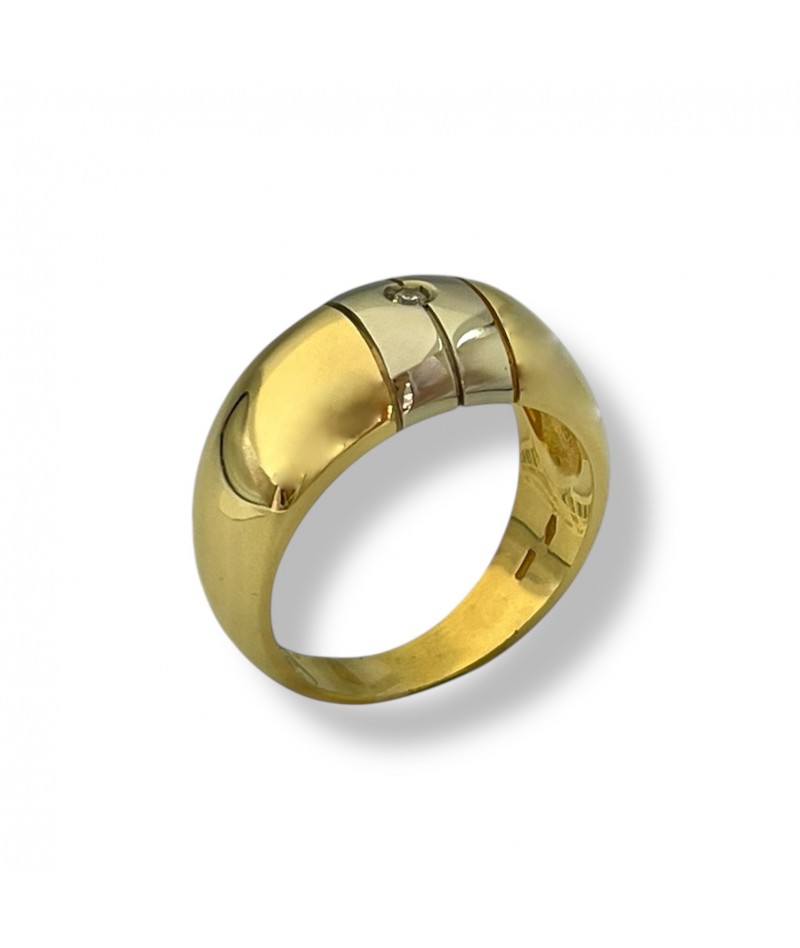 Callegarogioielli - Anello oro giallo e bianco