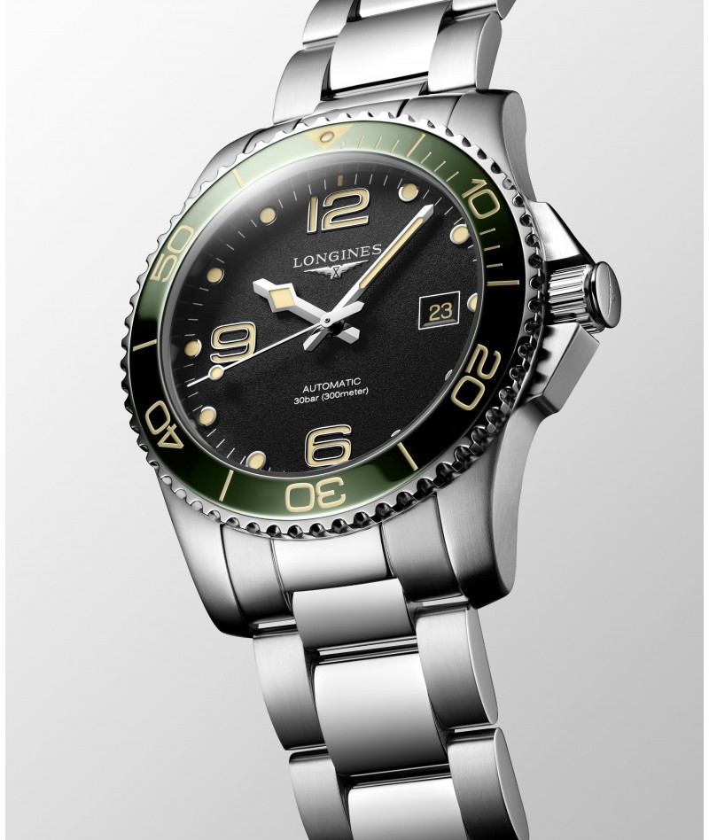 Longines - Hydroconquest Automatico Nero e Verde 41mm...